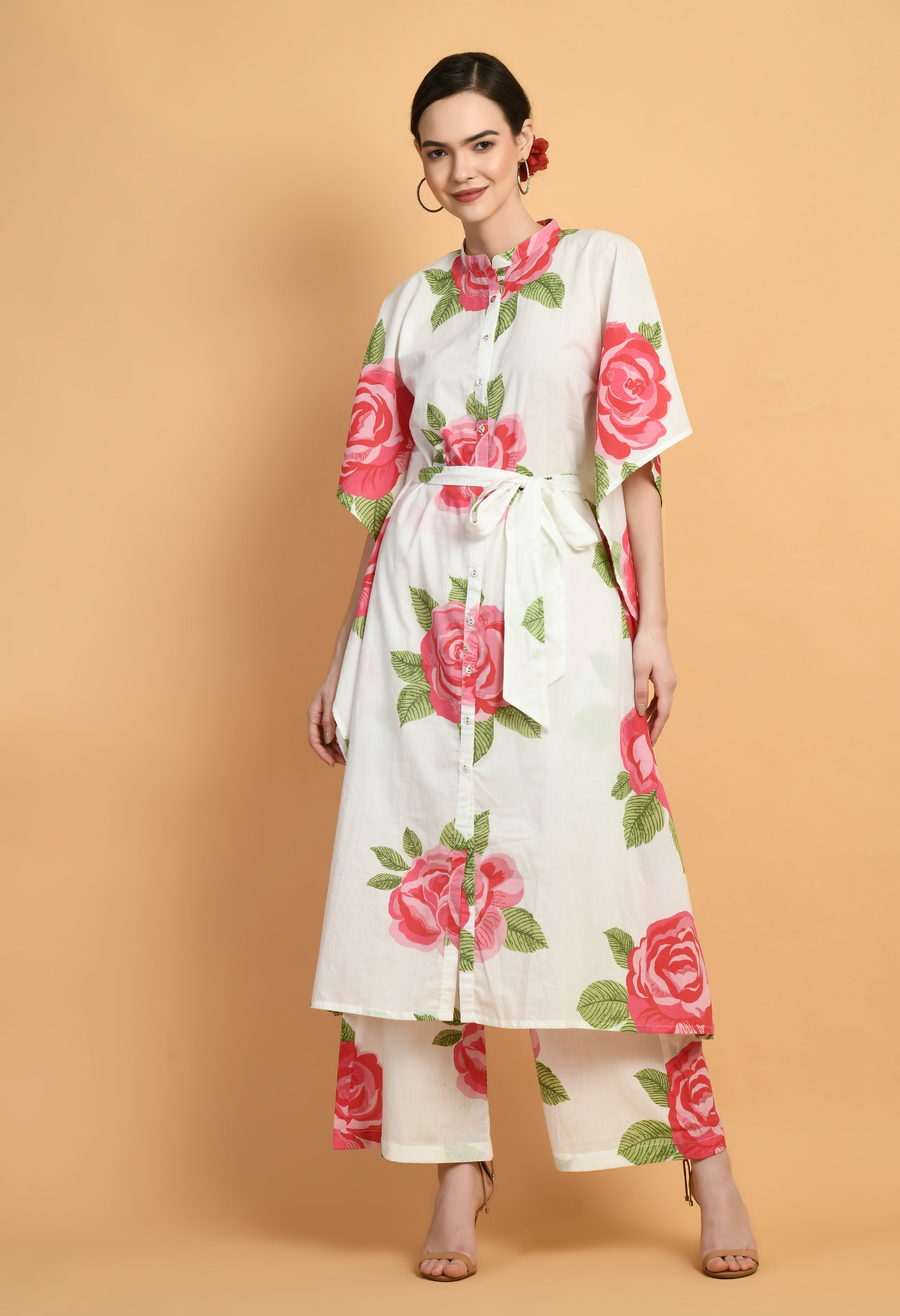 Floral Print Cotton Kaftan | Print Cotton Kaftan for Women